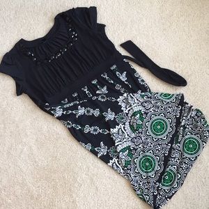 Plus Size Embellished Neck Dress